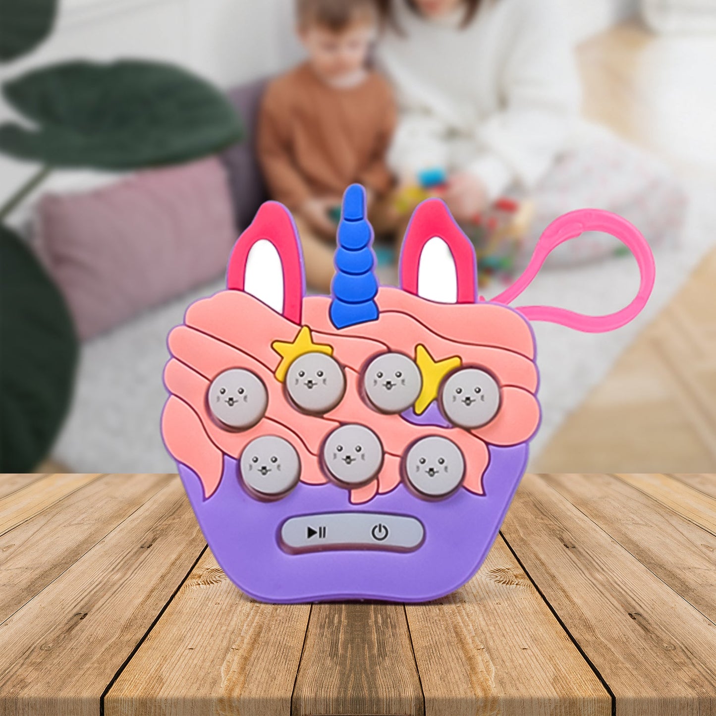 Mini Push Bubbles Game With Keychain Music Game (1 Pc)