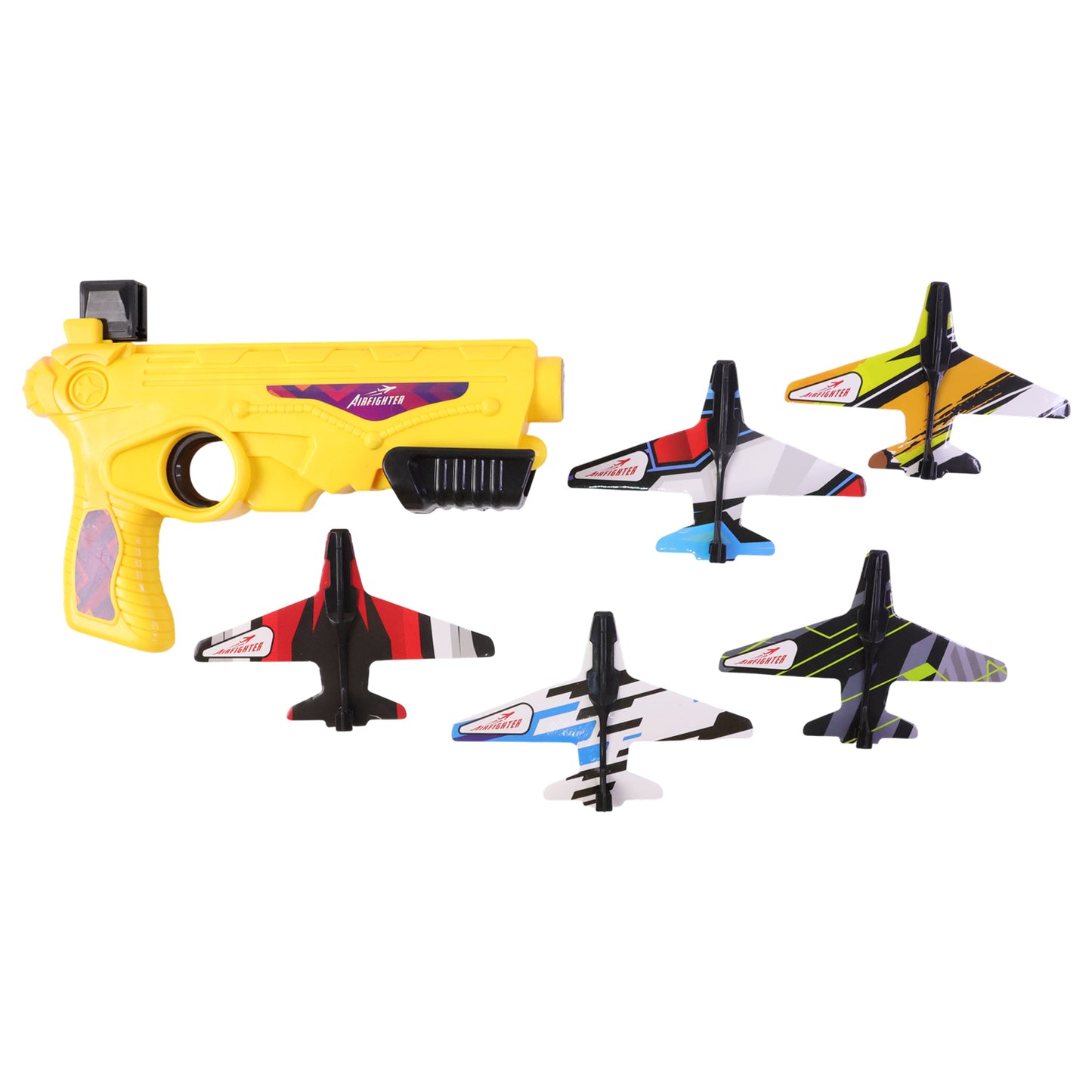 Air Battle Plane Launcher Gun Toy For Kids Foam Glider Set (1 Set)