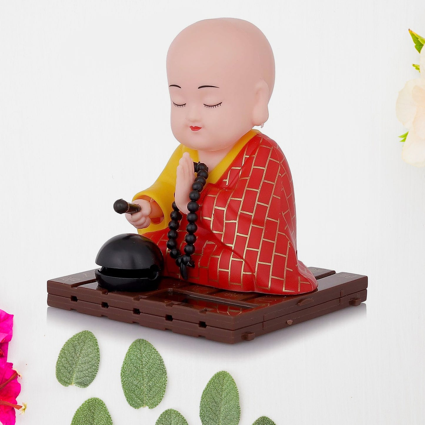 Solar Powered Sitting Buddha Statue Moving Head And Hand (1 Pc Medium)