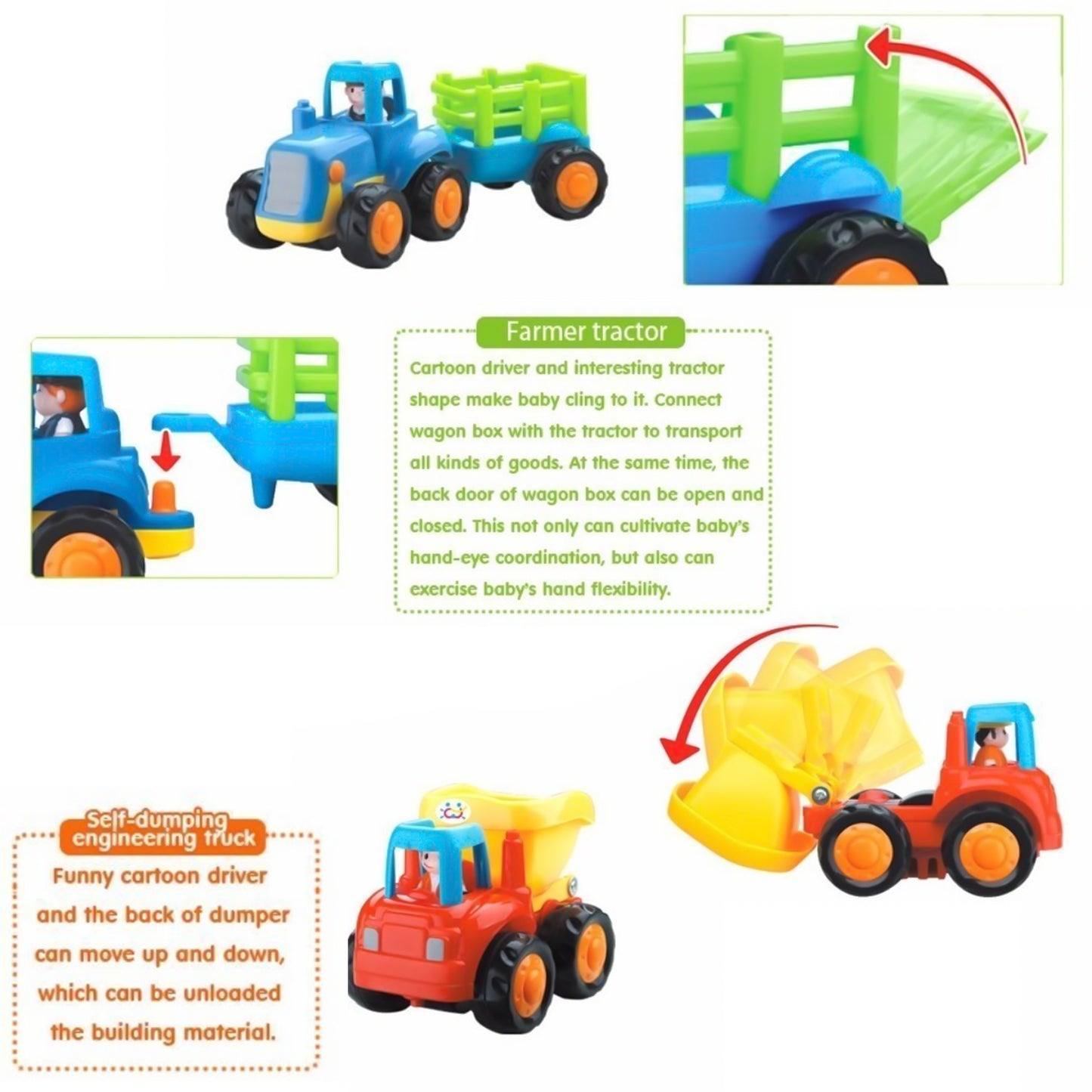 Funwoods Construction Vehicle Toy Set For Kids (4 Pc)