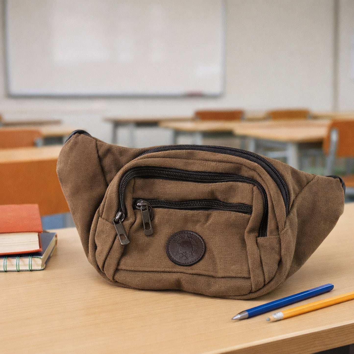 Stylish Canvas Waist Bag For Men Women (1 Pc)