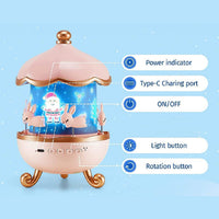 Bunnys Carousel Rotating Led Night Light
