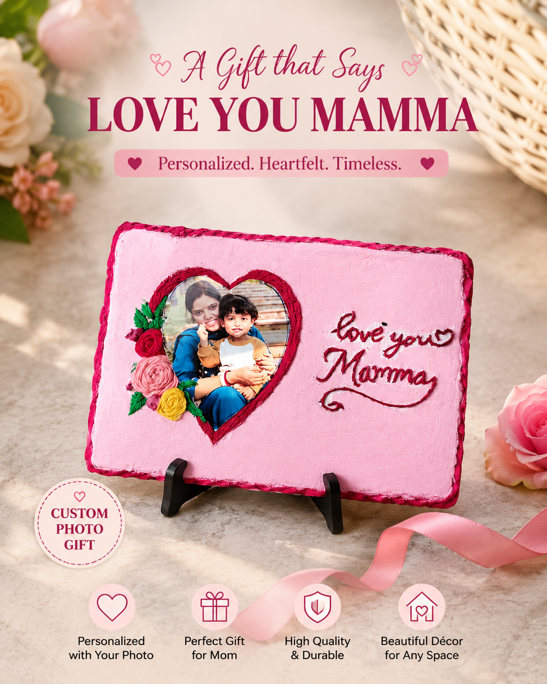 Personalised Embroidered Memory Magnet