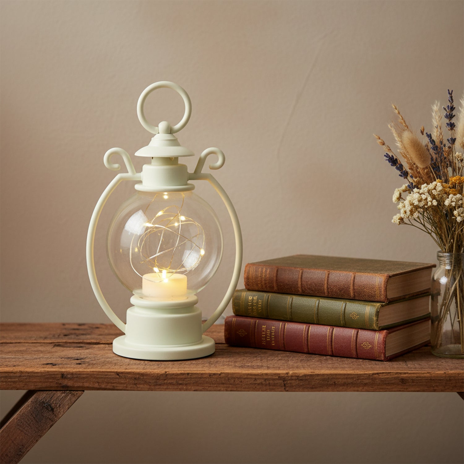 Led Decorative Storm Lantern Light (Battery Operated Warm White Light)