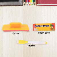 2-in-1 Double-sided Write And Wipe Educational Drawing Board For Kids (1 Set)