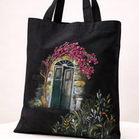 Hand-Embroidered Heritage Tote “Secret Door” Edition