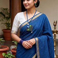 Butterfly Pea Embroidery Jewellery Set