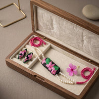 The Nayantara Collection: Hand-Embroidered Jewelry Set 🌸