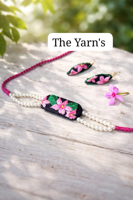 The Nayantara Collection: Hand-Embroidered Jewelry Set 🌸