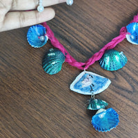 Ocean Bloom – Flamingo Embroidered Jewellery Set