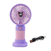 Cute Usb Rechargeable Mini Desktop Fan With Stand For Office  Home
