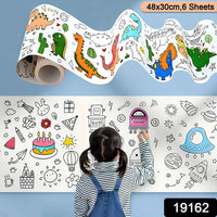 Fun And Educational Coloring Roll (1 Pc)